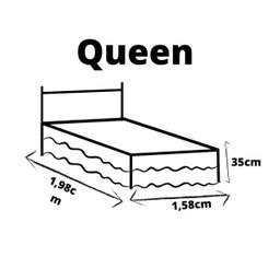 Saia Box Com Elástico Matelada Cama Queen Branca - 3