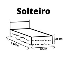 Saia Box Com Elástico Matelada Cama Solteiro Branca - 3