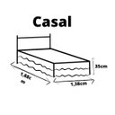 Ver imagem 3 de Saia Box Com Elástico Matelada Cama Casal Branca