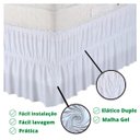 Ver imagem 2 de Saia Box Com Elástico Matelada Cama Casal Branca