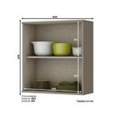 Ver imagem 4 de Armário Aéreo 01 Porta 60 Cm Connect Henn Duna com Cristal