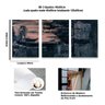 Quadro Decorativo Abstrato Dark Grid Kit 3 Telas Canvas - 4