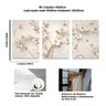 Quadro Decorativo Galhos Florais Conceitual Kit 3 Tela Canva - 4