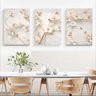 Quadro Decorativo Galhos Florais Conceitual Kit 3 Tela Canva - 3