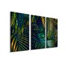 Quadro Decorativo Folhas Fern Vegetação Kit 3 Telas Canvas - 1