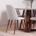 Ver imagem 3 de Conjunto de Jantar Mesa Redonda com Vidro Bennett 115 Cm 4 Cadeiras New Drop - Natural C/ Bege