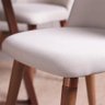 Conjunto de Jantar Mesa Redonda com Vidro Bennett 115 Cm 4 Cadeiras New Drop - Natural C/ Bege - 5
