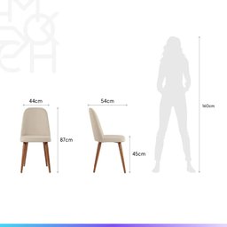Conjunto de Jantar Mesa Redonda com Vidro Bennett 115 Cm 4 Cadeiras New Drop - Natural C/ Bege - 7