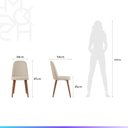 Ver imagem 7 de Conjunto de Jantar Mesa Redonda com Vidro Bennett 115 Cm 4 Cadeiras New Drop - Natural C/ Bege