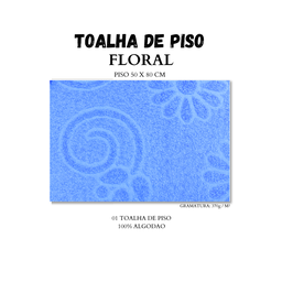 Jogo De Toalha De Banho e Rosto 5 Peças Gigante Briza - Floral:Azul - 5