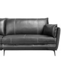 Ver imagem 2 de Sofá Vena 2 Lugares Fixo Couro Preto 204cm - 69844