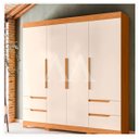 Ver imagem 1 de Roupeiro 4g 4p. Abrir Albatroz Vivacce Carvalho Grife/off White