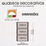 Conjunto Quadros Decorativos 3 peças 15x30 Inspira Respira - Moldura Branca - 5