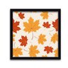 Conjunto Quadros Decorativos 3 peças 40x40 Folhas de Outono - Moldura Preta - 3