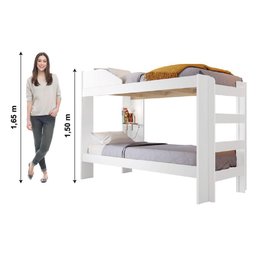 Beliche Solteiro Malta para Colchão até 0,88m Conquista Móveis Branco - 2