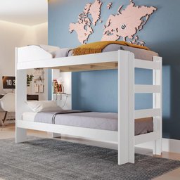 Beliche Solteiro Malta para Colchão até 0,88m Conquista Móveis Branco - 5