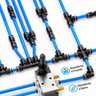 20mts Mangueira Pneumática Flexível Tubo 8mm Pu 150psi / 10bar Azul - 6