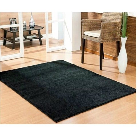 Tapete Sala Esc 2,00x2,50M Macio Antider Preto