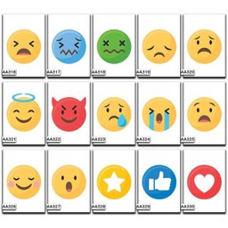 Kit Placas Quadros Decorativas 20 x 30 Emojis 5 unidades - 2