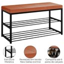 Ver imagem 3 de Kit 2 Sapateiras 2 Prateleiras Industrial Elegance Corino New Dallas Vconcept