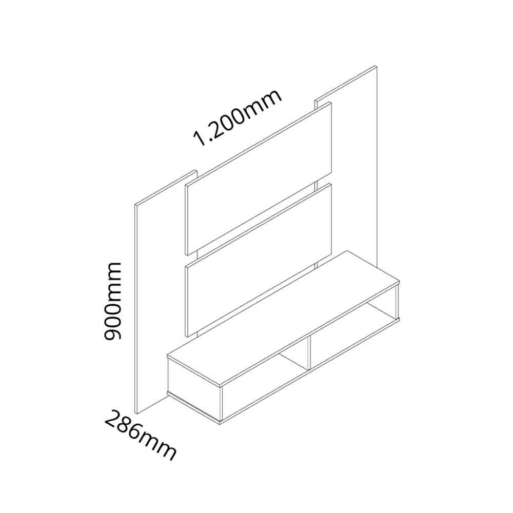 Painel para TV até 42 Polegadas Silver Branco Acetinado - Gelius ...