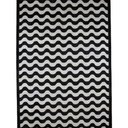 Ver imagem 1 de Tapete de Couro Legítimo Geométrico - 2.10x3.20 - Preto e Branco - 250311135701