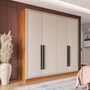 Ver imagem 1 de Guarda Roupa Casal 161,2cm com 4 Portas e 4 Gavetas 240833 Valência Politorno Móveis