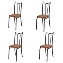 Ver imagem 1 de Conjunto Com 4 Cadeiras Tubular Europa 141 Preto Fosco Assento Rattan Artefamol 11923 - Cadeira 141