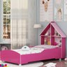 Cama Infantil Casinha 090 com Pés Pink Ploc - Gelius - 3