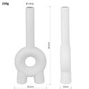 Ver imagem 4 de Vaso Decorativo Cachepô 24x10x4cm Cerâmica Branco