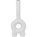 Ver imagem 1 de Vaso Decorativo Cachepô 24x10x4cm Cerâmica Branco