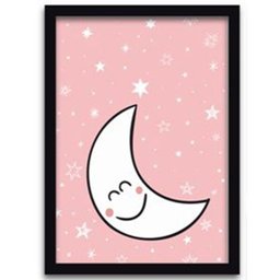 Conjunto Quadros Decorativos 4 peças Menina Estrelinha - Moldura Preta - 2