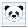 Conjunto Quadros Decorativos 4 Peças Panda Baby - Moldura Branca - 4