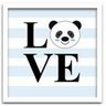 Conjunto Quadros Decorativos 4 Peças Panda Baby - Moldura Branca - 3