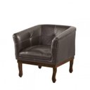 Ver imagem 2 de Poltrona Estofada Madeira Maciça Noah Couro Legítimo Scala Decor