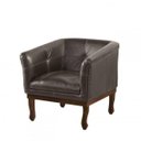Ver imagem 2 de Poltrona Estofada Madeira Maciça Noah Couro Legítimo Scala Decor