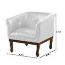 Ver imagem 3 de Poltrona Estofada Madeira Maciça Noah Couro Legítimo Scala Decor