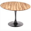 Ver imagem 1 de Mesa de Jantar Tulipa Saarinen Redonda 110cm - Nogueira - Preto