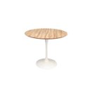 Ver imagem 1 de Mesa de Jantar Tulipa Saarinen Redonda 120cm - Nogueira - Branco