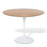 Mesa de Jantar Tulipa Saarinen Redonda 130cm - Freijó - Branco - 1