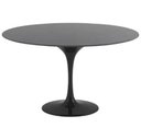 Ver imagem 1 de Mesa de Jantar Tulipa Saarinen Redonda 90cm + Vidro Temperado Laca Preto