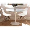 Ver imagem 2 de Mesa de Jantar Tulipa Saarinen Redonda 90cm + Vidro Temperado Laca Branca