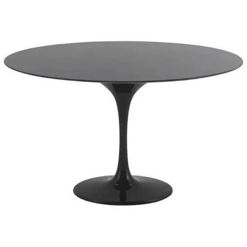 Mesa de Jantar Tulipa Saarinen Redonda 120cm - Laqueada - Preto