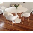 Ver imagem 2 de Mesa de Jantar Tulipa Saarinen Redonda 120cm - Laqueada - Branco