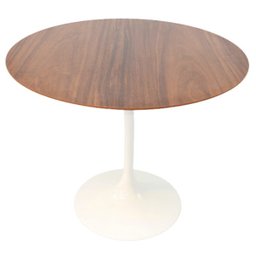 Mesa de Jantar Tulipa Saarinen Redonda 120cm - Imbuia - Branco - 1