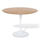 Ver imagem 1 de Mesa de Jantar Tulipa Saarinen Redonda 120cm - Freijó - Branco