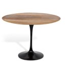 Ver imagem 1 de Mesa de Jantar Tulipa Saarinen Redonda 120cm - Mezzo Castani - Preto