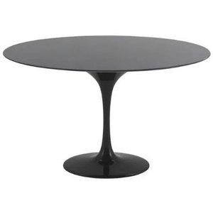 Mesa de Jantar Tulipa Saarinen Redonda 130cm - Laqueada - Preto