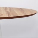 Ver imagem 2 de Mesa de Jantar Tulipa Saarinen Redonda 130cm - Nogueira - Branco