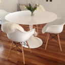 Ver imagem 2 de Mesa de Jantar Tulipa Saarinen Redonda 160cm - Laqueada - Branco